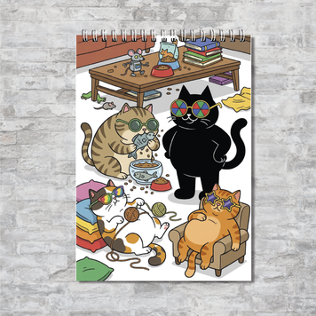 Скетчбук CATS A5, 50 листов, 150 г/м2 офсет SKT-2603-CAT фото