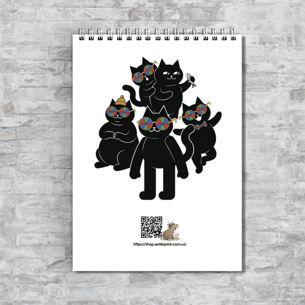 Скетчбук CATS A5, 50 листов, 150 г/м2 офсет SKT-2603-CAT фото
