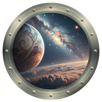 Наклейка интерьерная Космический иллюминатор d20 cм ILM-8022_SPC фото