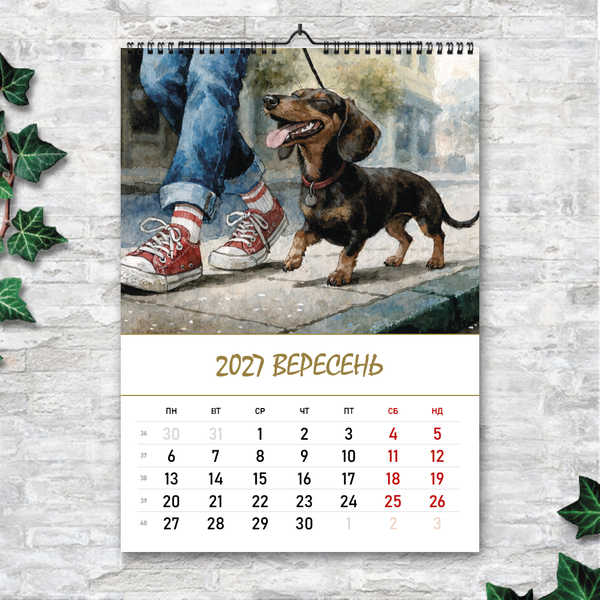 Календар настінний перекидний А3 &laquo;Такси. Акварель&raquo; 2027, 13 аркушів, вертикальний 270213 фото