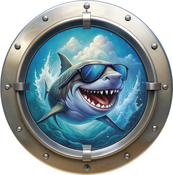 Наліпка інтер'єрна Ілюмінатор АКУЛА d20 cм 25Shark фото