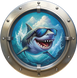 Наклейка интерьерная Иллюминатор АКУЛА d20 cм 25Shark фото 1