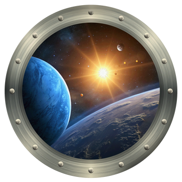 Наклейка интерьерная Космический иллюминатор d20 cм ILM-8030_SPC фото
