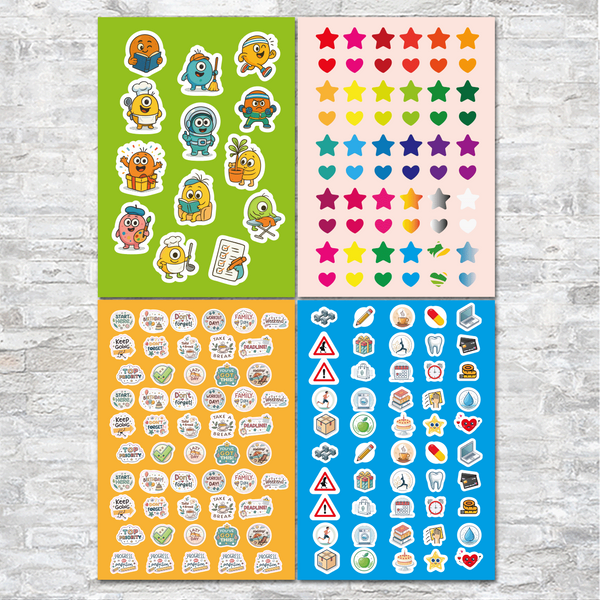 Набір стікерів для планера та щоденника &ndash; 4 аркуші A5 sticker_planner_1 фото