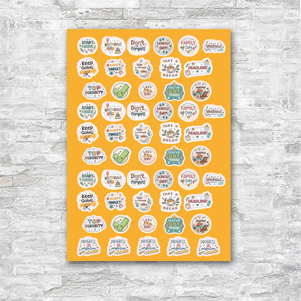 Набір стікерів для планера та щоденника &ndash; 4 аркуші A5 sticker_planner_1 фото