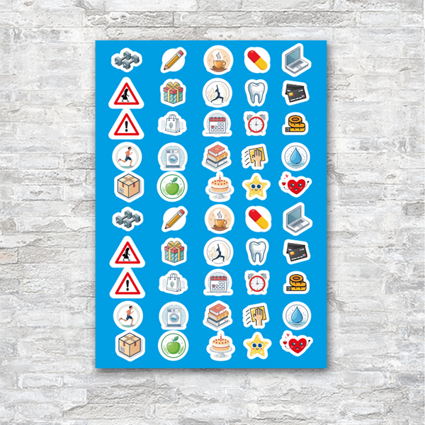 Набір стікерів для планера та щоденника &ndash; 4 аркуші A5 sticker_planner_1 фото