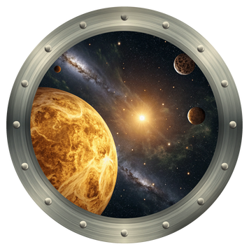 Наклейка интерьерная Космический иллюминатор d20 cм ILM-8036_SPC фото
