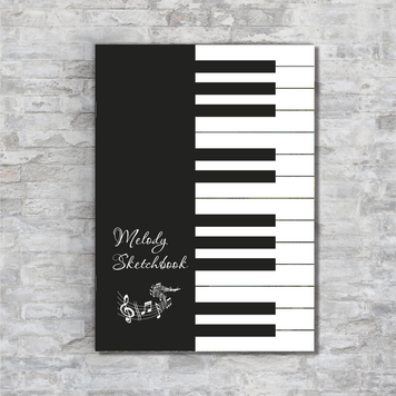 Нотный блокнот Melody Sketchbook, 40 аркушів, 100 г/м2 офсет notebookA4_musical фото
