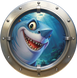 Наліпка інтер'єрна в ванну водостійка Ілюмінатор АКУЛА d20 cм 24Shark фото 1