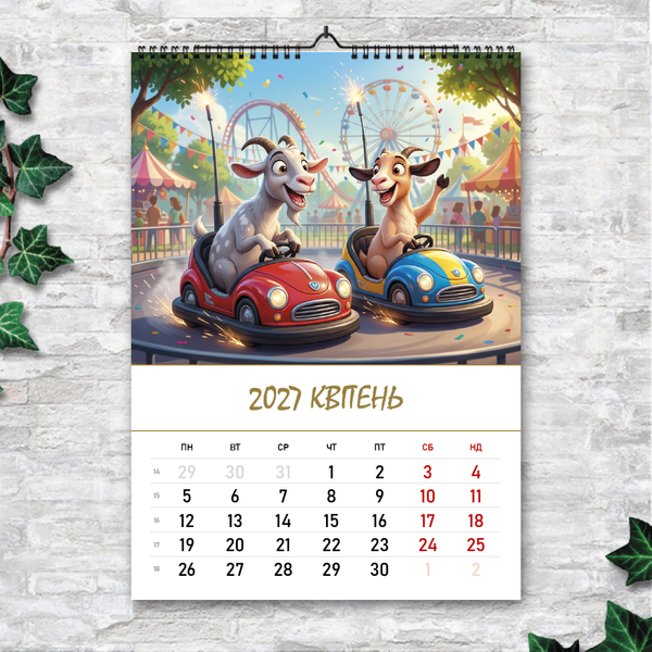 календар 2027 настінний