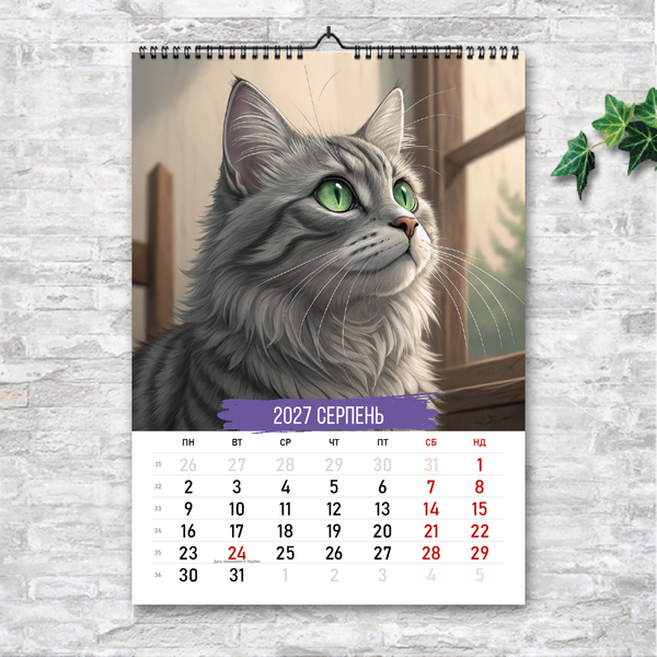 Календарь А3 перекидной настенный КОТЫ ПОРТРЕТЫ 13 листов 269010 фото